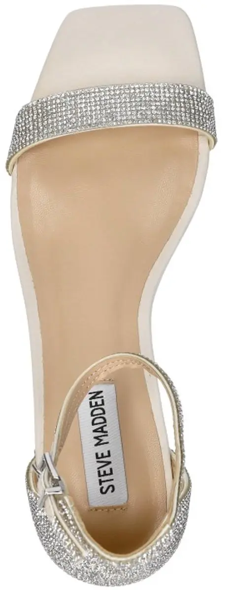 Steve Madden Gena-R Sandalen Hak - zilver - Maat 38 - afbeelding 4 van 6