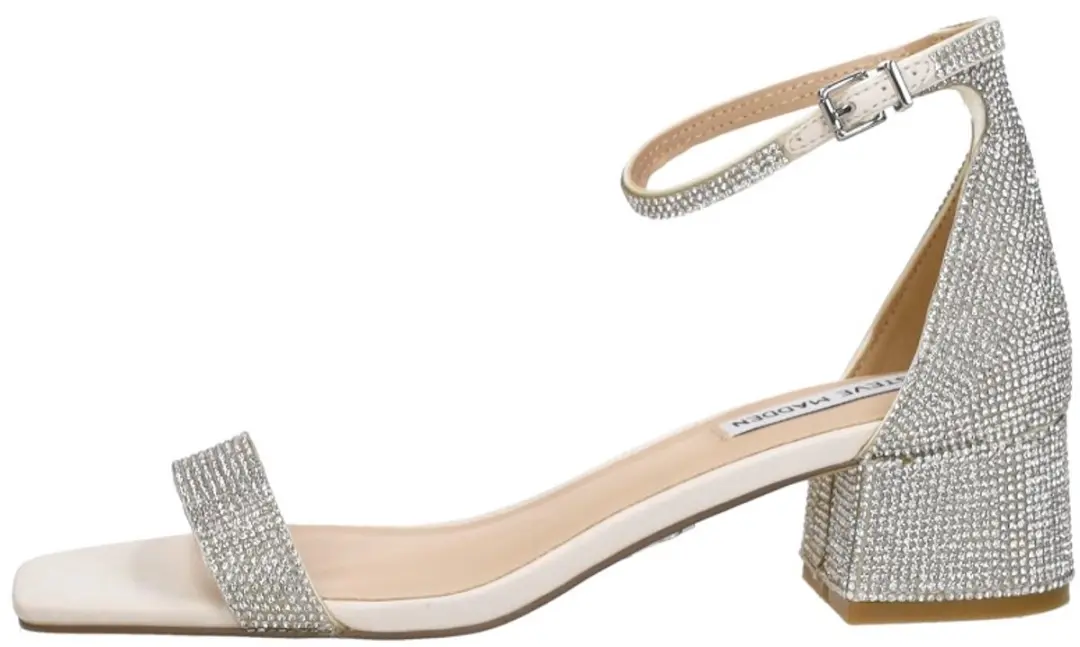 Steve Madden Gena-R Sandalen Hak - zilver - Maat 38 - afbeelding 2 van 6