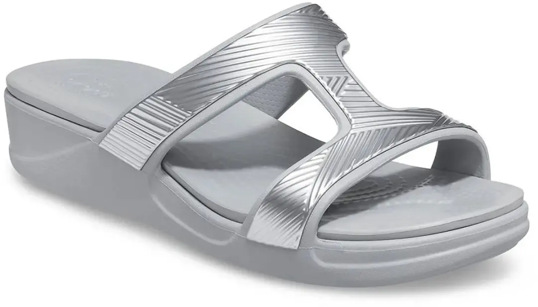 Crocs Monterey Metllic Licht Grijs Maat 37/38 US/7