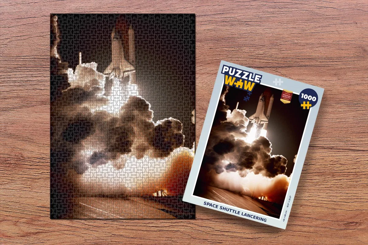 PuzzleWow Space Shuttle Lancering Legpuzzel 1000 Stuks - Multicolor