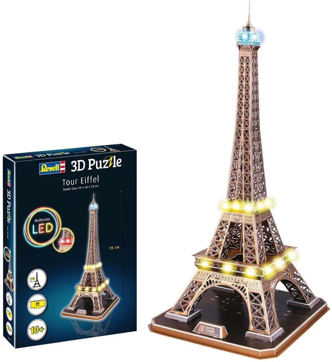Revell 3D Puzzel Tour Eiffel LED - 84 Stuks - Multi
