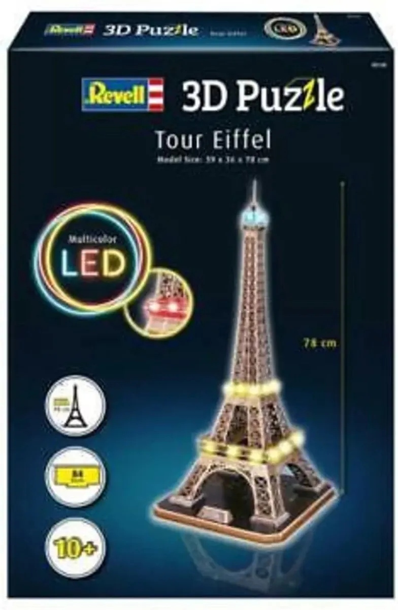 Revell 3D Puzzel Tour Eiffel LED - 84 Stuks - Multi