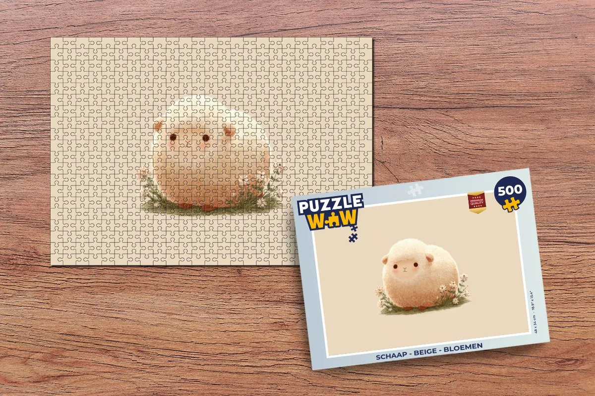 PuzzleWow Schaap Bloemen Legpuzzel 500 Stuks