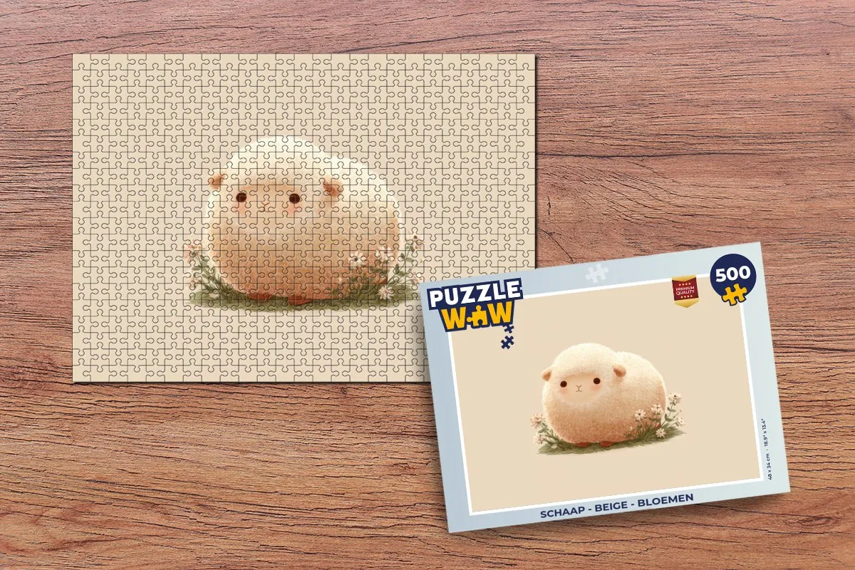 PuzzleWow Schaap Bloemen Legpuzzel 500 Stuks