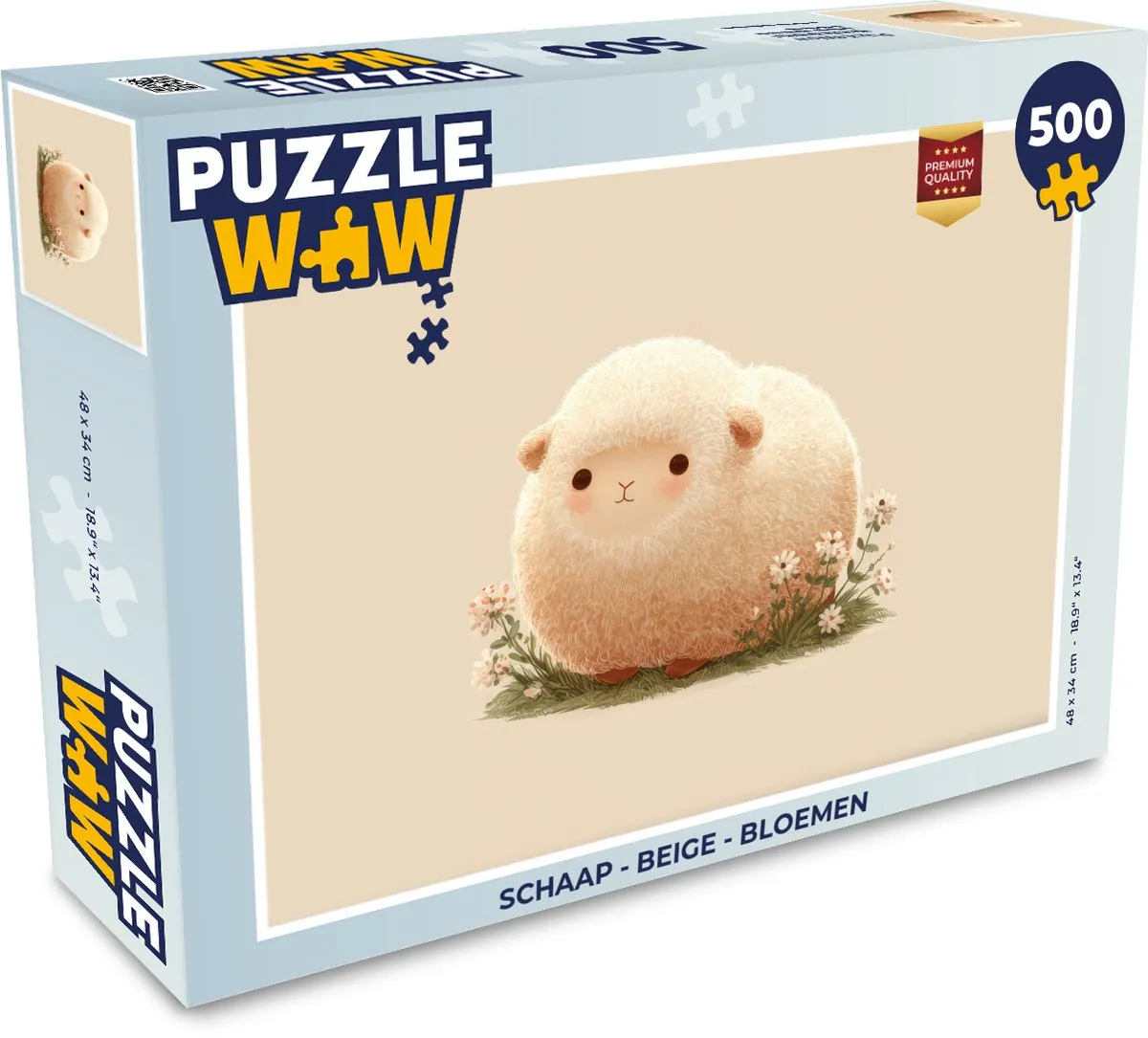 PuzzleWow Schaap Bloemen Legpuzzel 500 Stuks