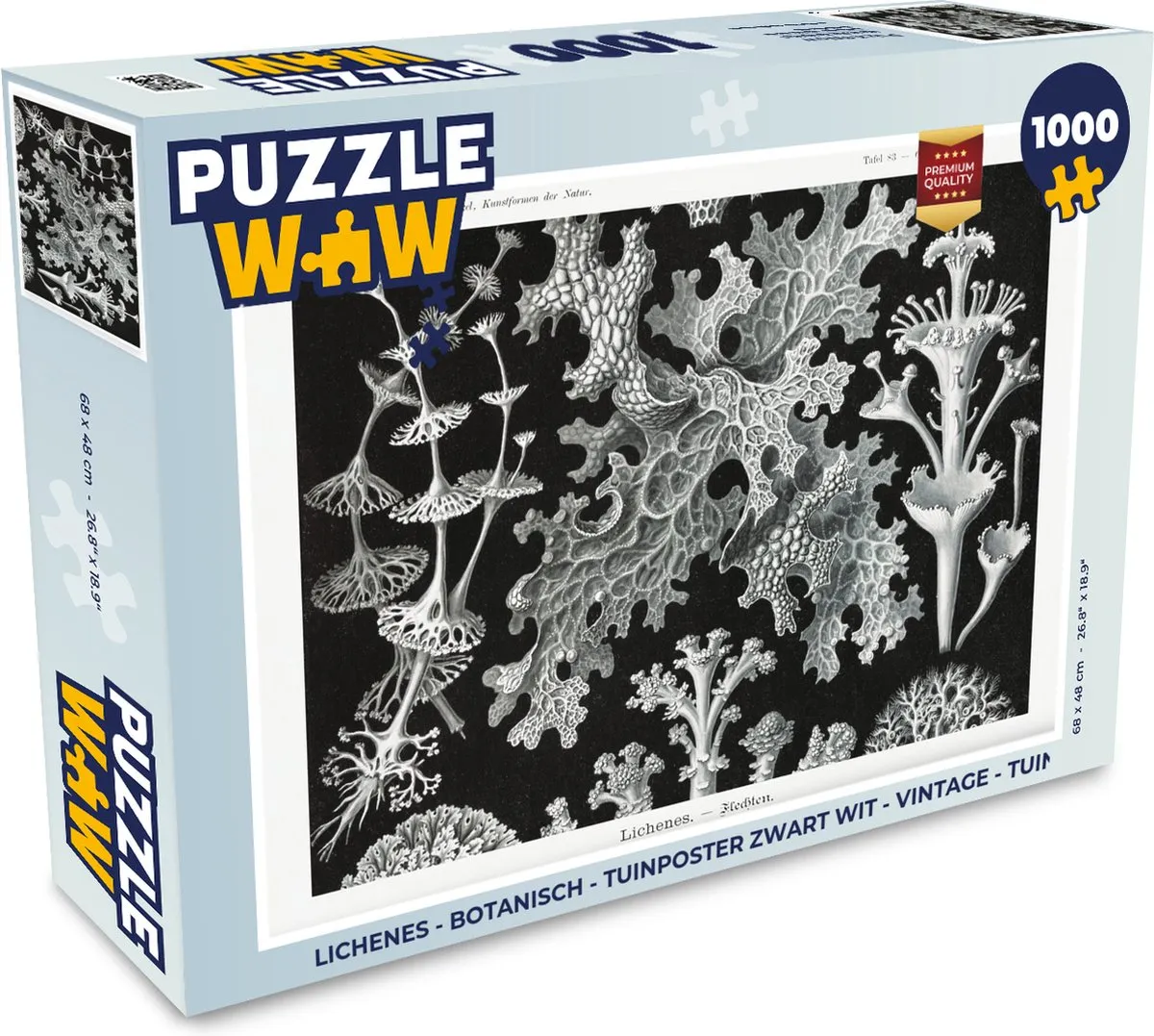 PuzzleWow Ernst Haeckel Koraal Legpuzzel 1000 Stuks - Multicolor