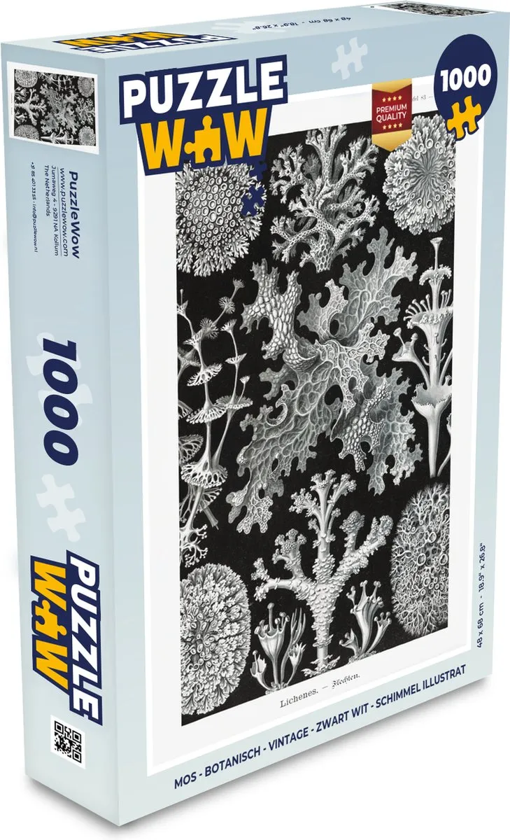 PuzzleWow Ernst Haeckel Koraal Legpuzzel 1000 Stuks - Multicolor