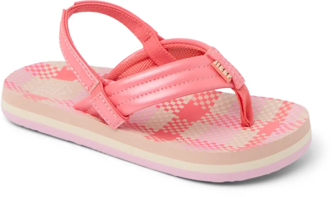 Reef Little Ahi Teenslipper 25 - Pink Plaid