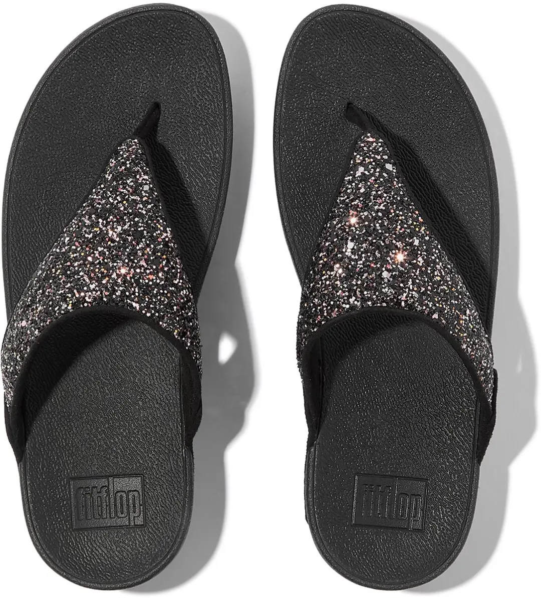 FitFlop Lulu Multi-Tonal Glitter Toe-Post Sandals Dames Slippers