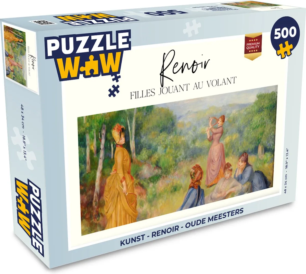 PuzzleWow Renoir Oude Meesters Legpuzzel 500 Stuks - Multicolor