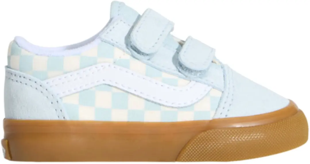 Vans Old Skool V Gum Check Sneakers - 23.5 - Lichtblauw - afbeelding 2 van 6