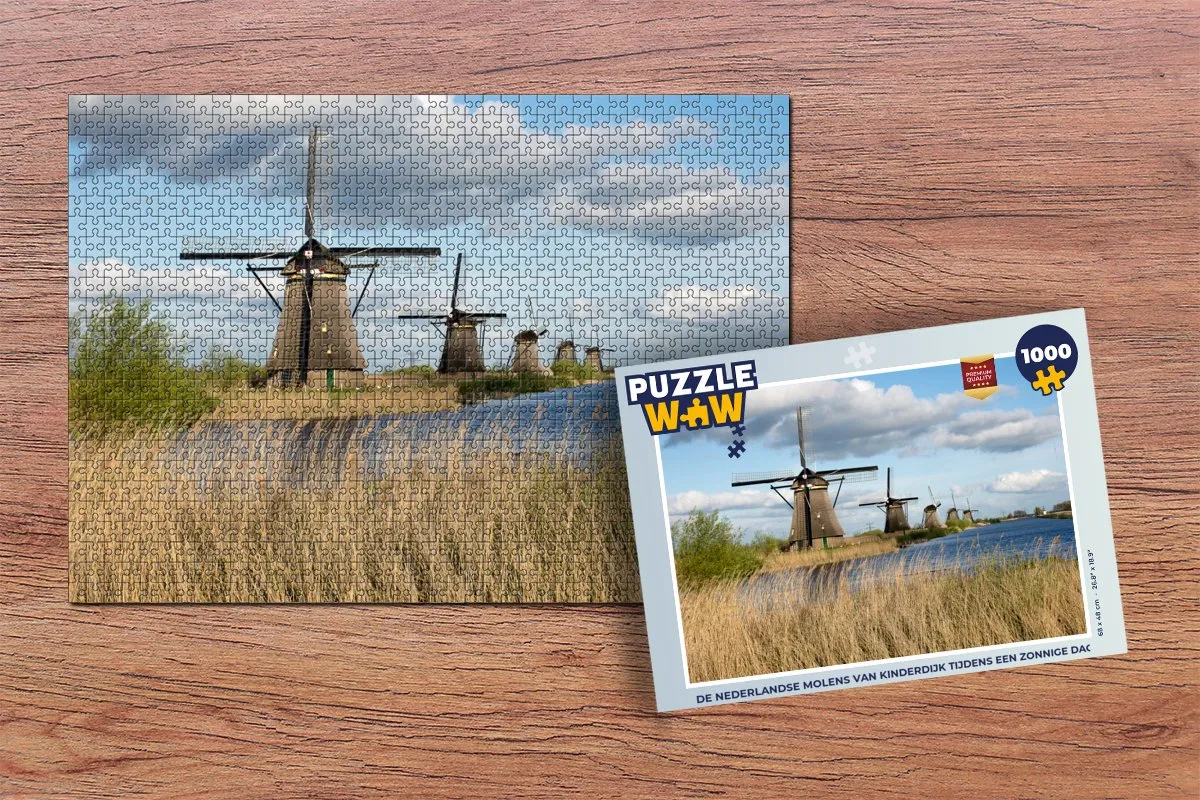PuzzleWow Landschap Nederland Legpuzzel 1000 Stuks - Multicolor