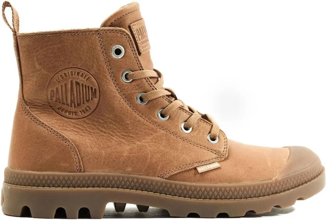 Palladium Pampa Zip Leather Wandelschoenen Heren - Dear Brown - afbeelding 2 van 6
