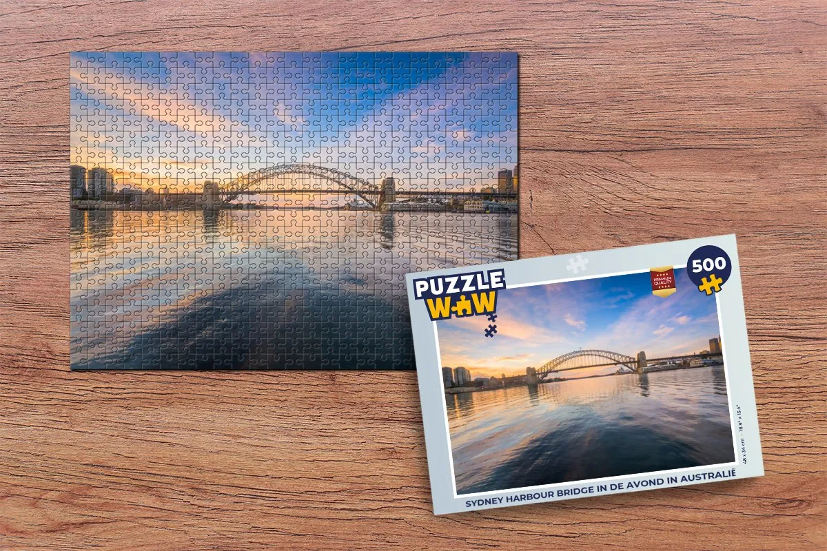 PuzzleWow Sydney Harbour Bridge Legpuzzel 500 Stuks - Multicolor