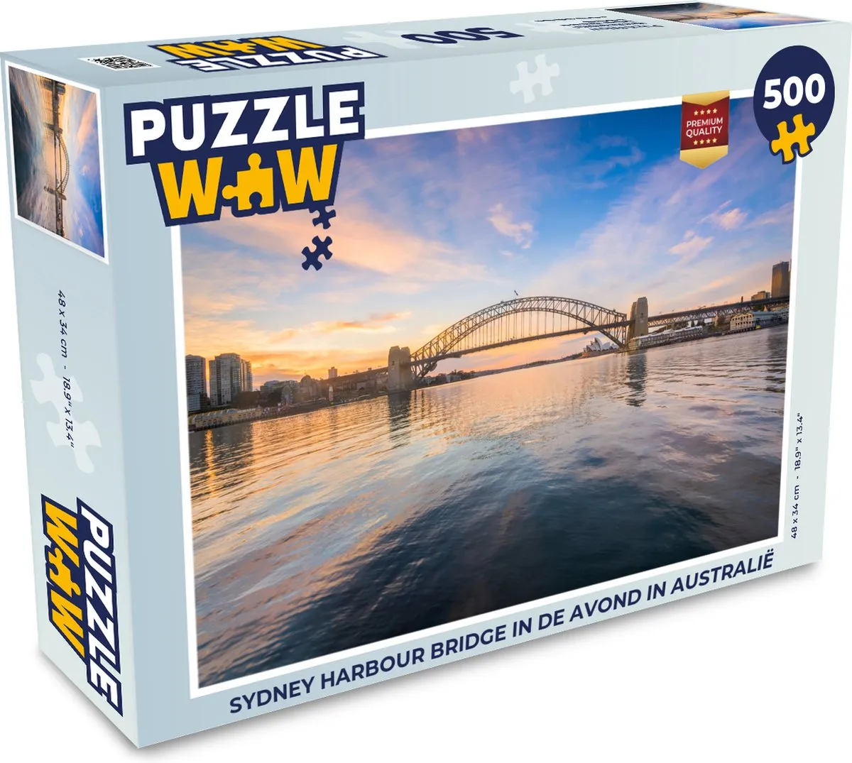 PuzzleWow Sydney Harbour Bridge Legpuzzel 500 Stuks - Multicolor