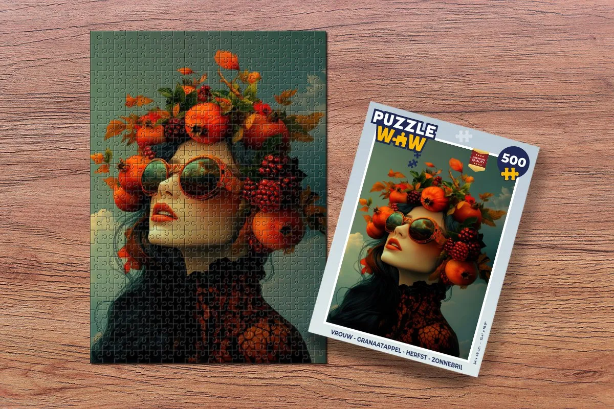 PuzzleWow Legpuzzel 500 Stuks - Vrouw Granaatappel