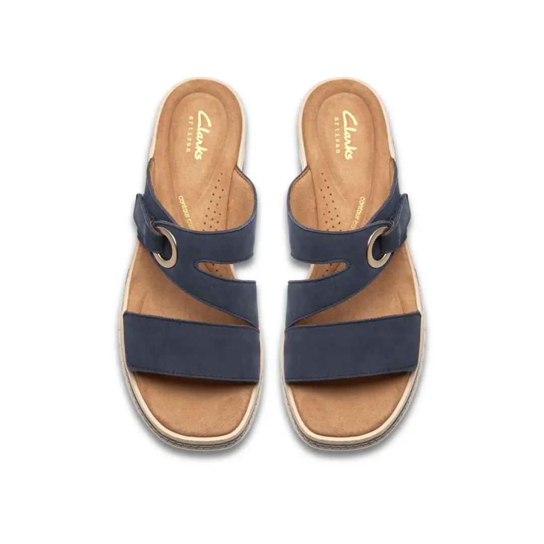 Clarks Kidiki Cove Dames Slipper Blauw