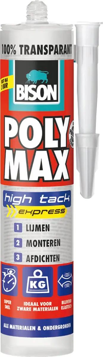 Bison Poly Max High Tack Express Montagelijm 300g