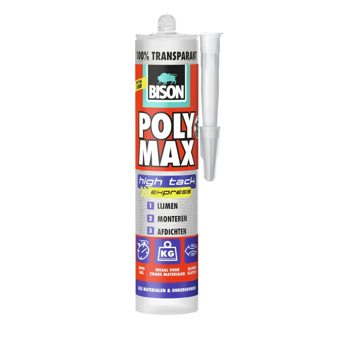 Bison Poly Max High Tack Express Montagelijm 300g - Transparant - afbeelding 5 van 6