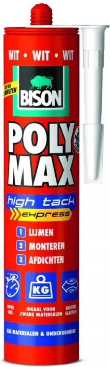 Bison Poly Max High Tack Express Montagelijm 300g - Transparant - afbeelding 3 van 6