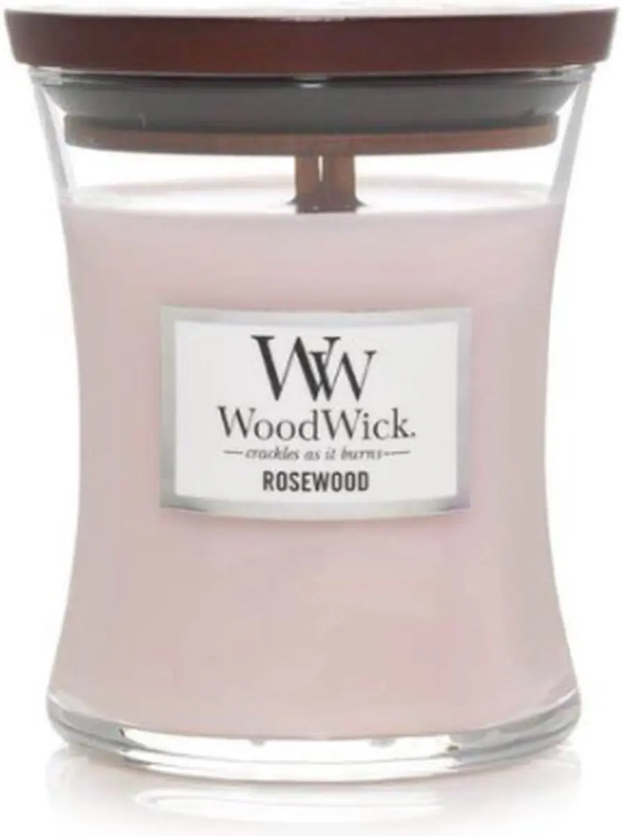 Woodwick Geurkaars Mini Rosewood - 20 Uren - 85gr - afbeelding 4 van 6