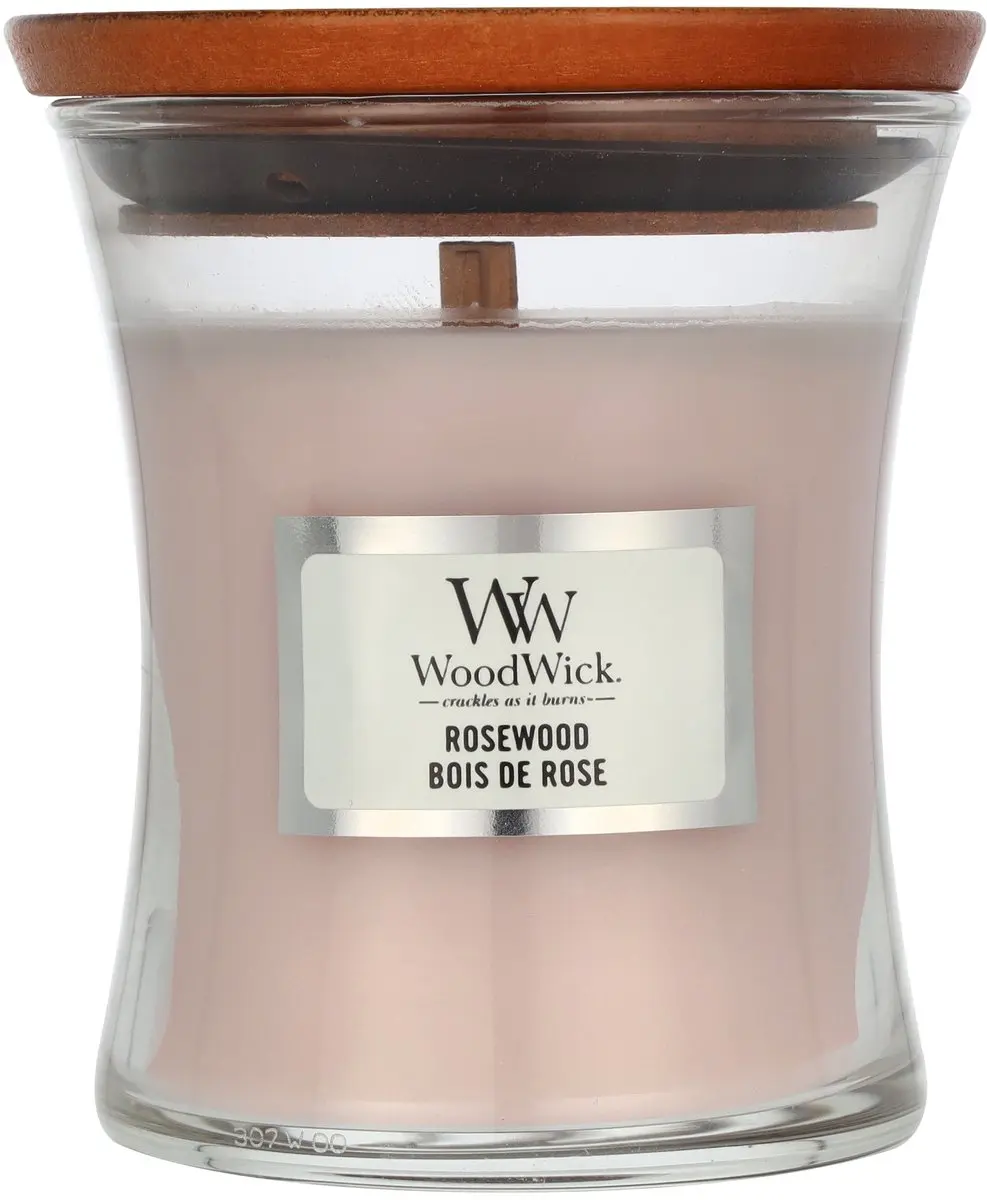 Woodwick Geurkaars Mini Rosewood - 20 Uren - 85gr - afbeelding 3 van 6
