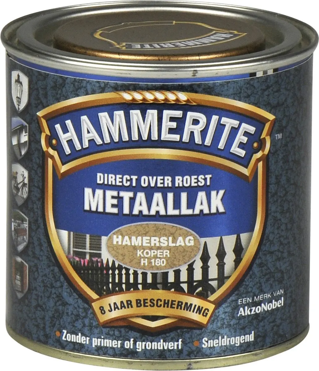 Hammerite Metaallak Hamerslag Koper 250ml