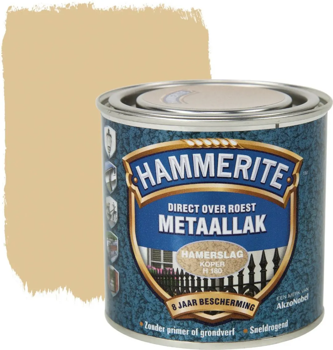 Hammerite Metaallak Hamerslag Koper 250ml