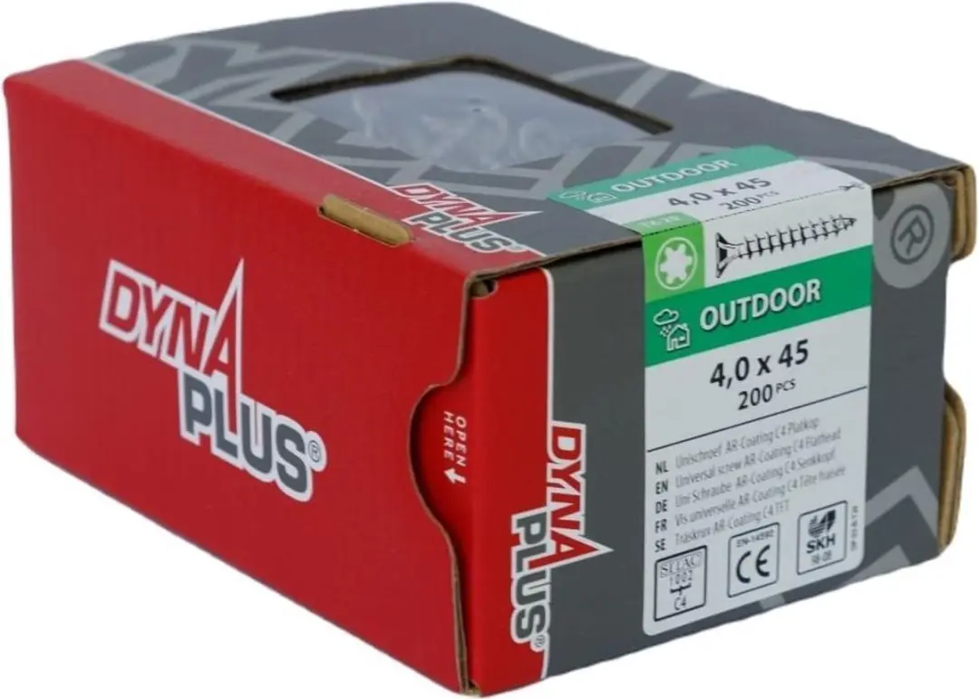 Dynaplus Unischroeven Torx 20 4x45mm - 200 Stuks - AR-Coating - afbeelding 4 van 5