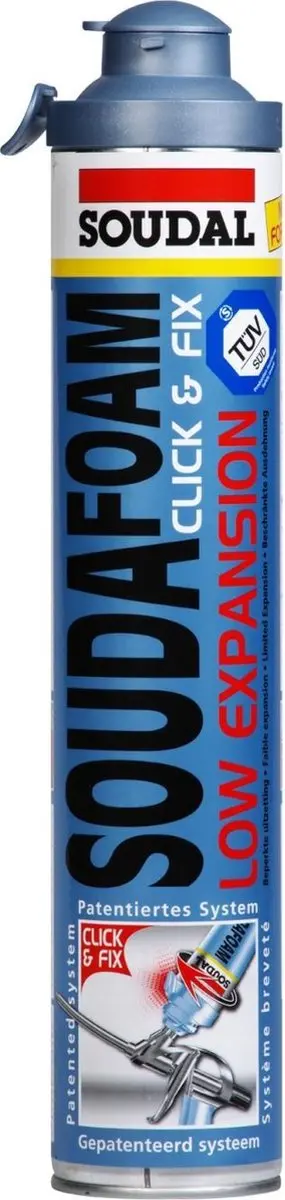 Soudal Foam pur Click & Fix 750ml - Wit - afbeelding 6 van 6