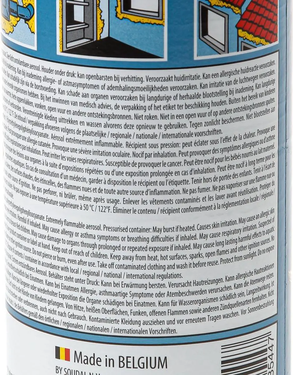 Soudal Foam pur Click & Fix 750ml - Wit - afbeelding 3 van 6