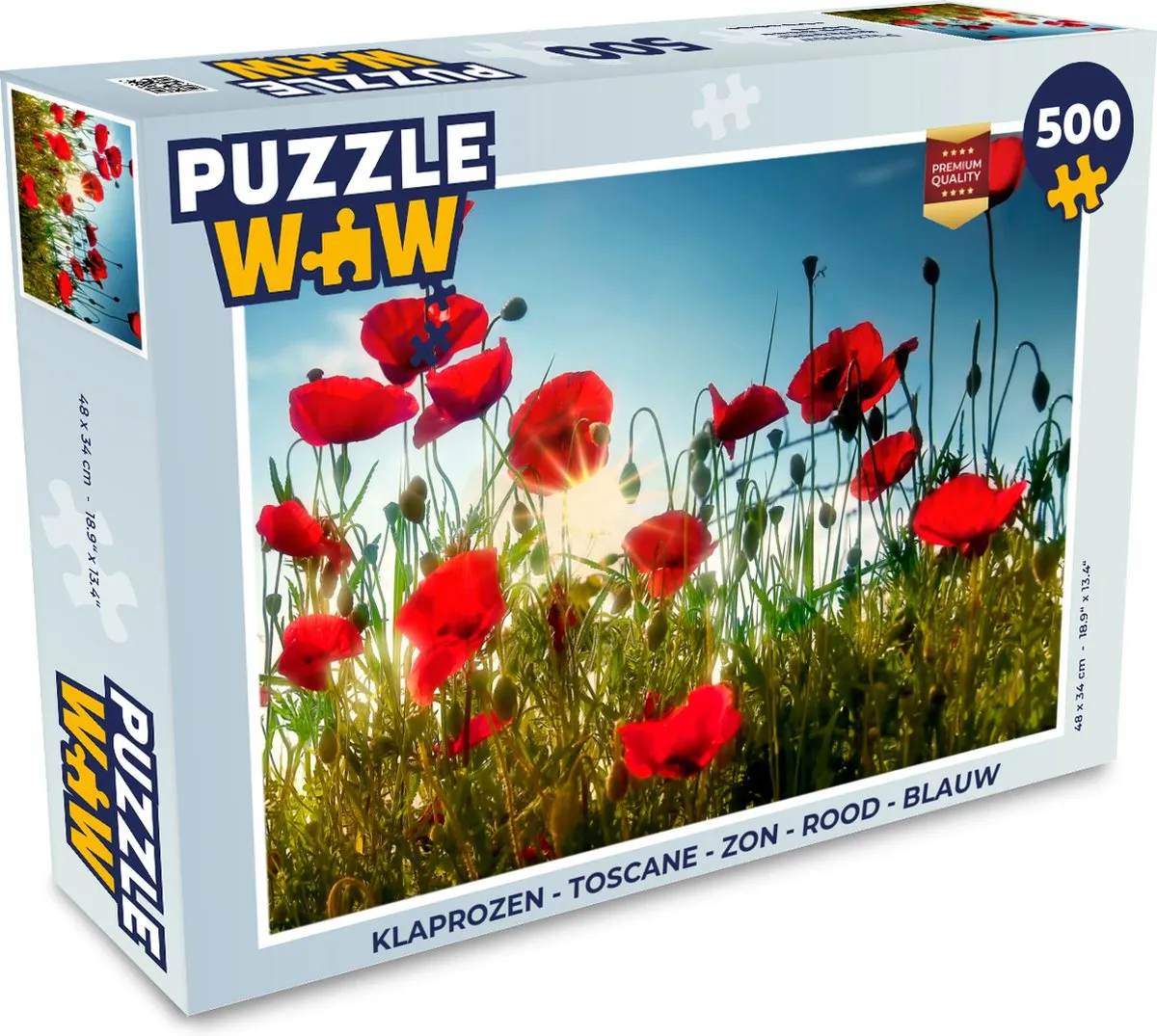 PuzzleWow Toscane Legpuzzel 500 Stuks - Multicolor