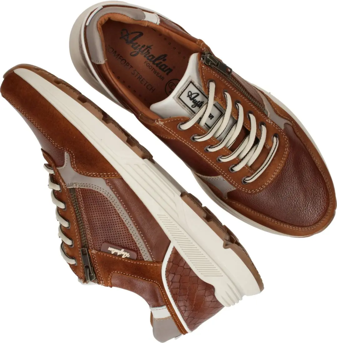 Australian Connery Heren Sneakers - Cognac Maat 41