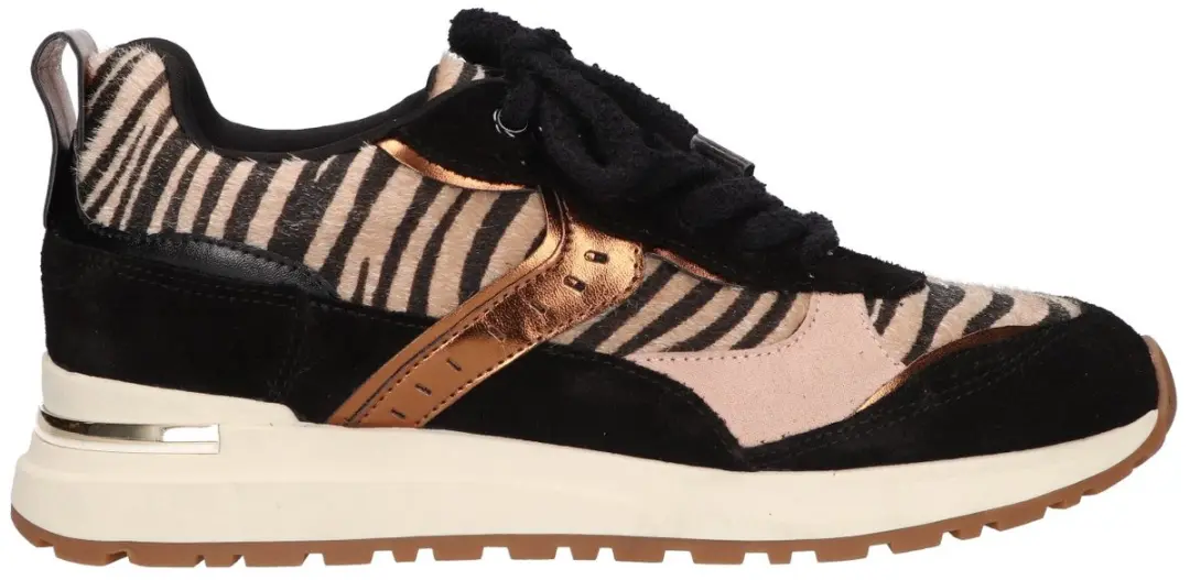 La Strada Sneaker Zwart Zebra Suede