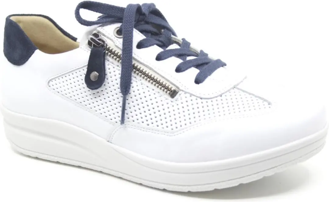 Hartjes, 262.2517/13 02.47, Witte sneaker speciaal geschikt voor diabetici wijdt