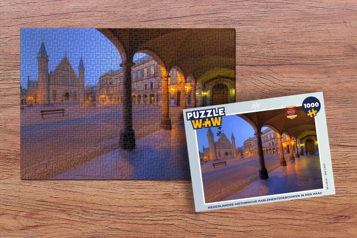 PuzzleWow Den Haag Binnenhof Legpuzzel 1000 Stuks - Multicolor