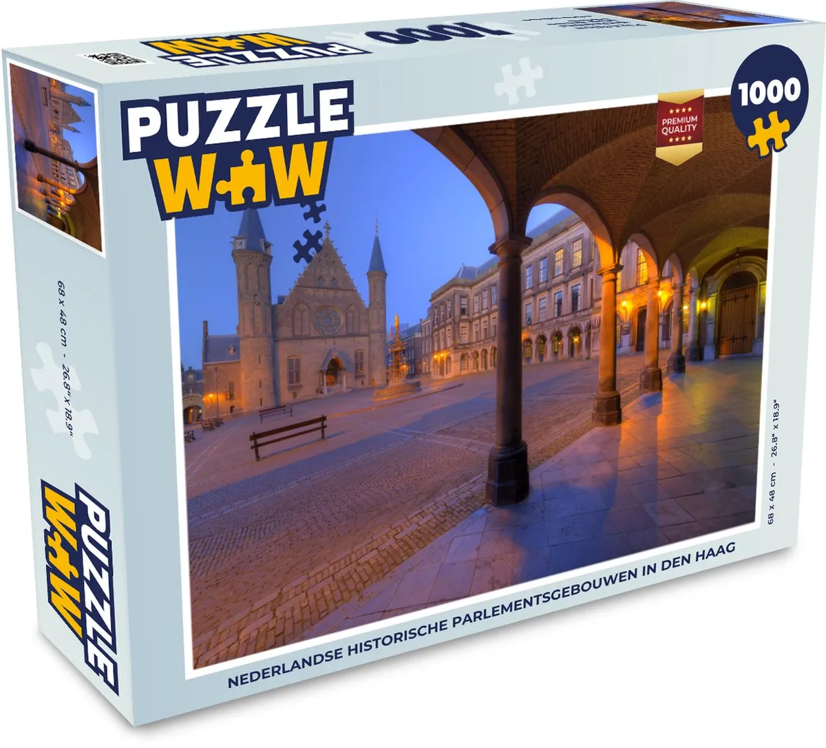 PuzzleWow Den Haag Binnenhof Legpuzzel 1000 Stuks - Multicolor
