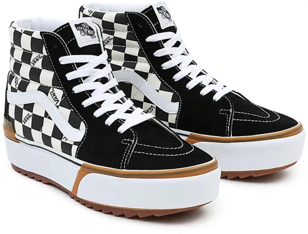 Vans Sk8-Hi Platform herensneakers van leer, zwart (VN0A4BTWVLV1)