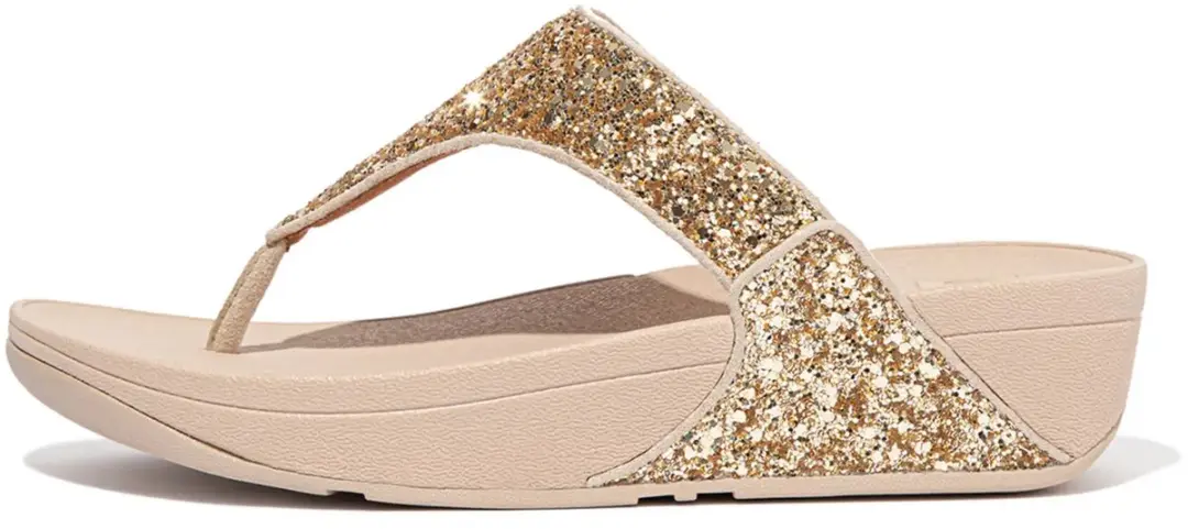 FitFlop Lulu Glitter Toe-Thongs PU Glitter GOUD
