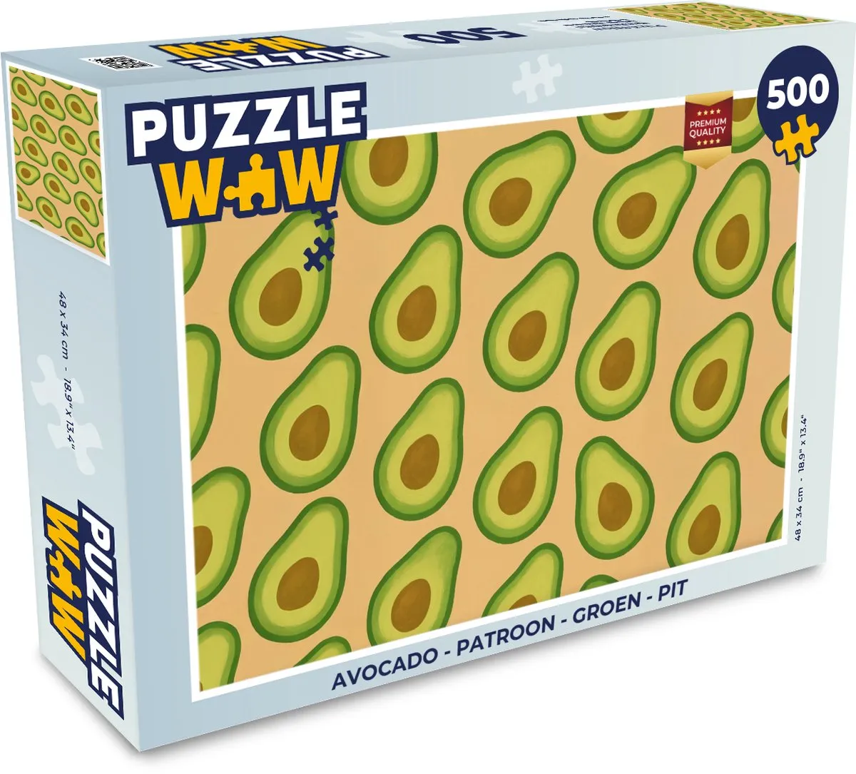 PuzzleWow Avocado Legpuzzel 500 Stuks - Groen
