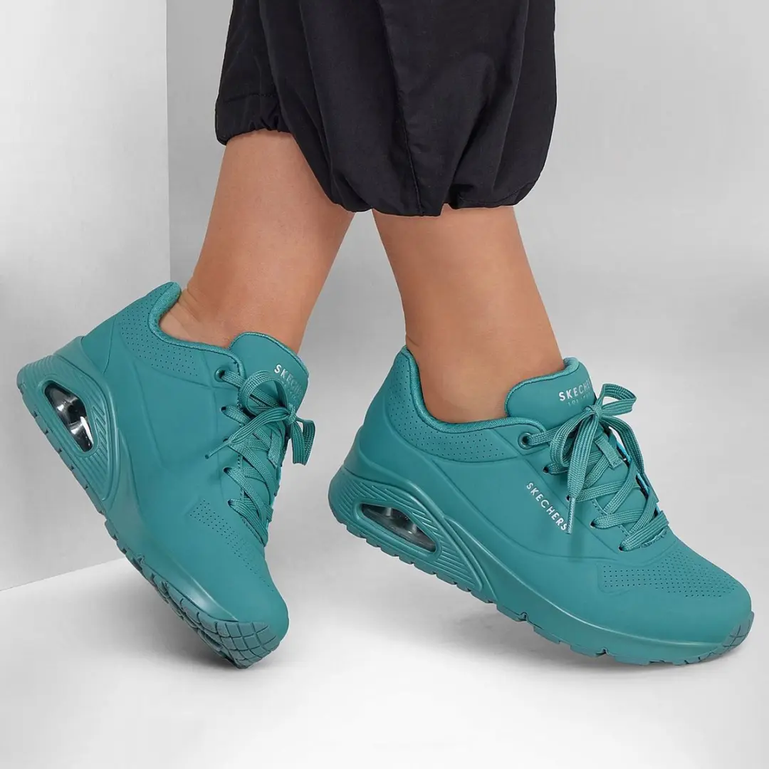 Skechers Uno Stand On Air Dames Sneakers - Turquoise