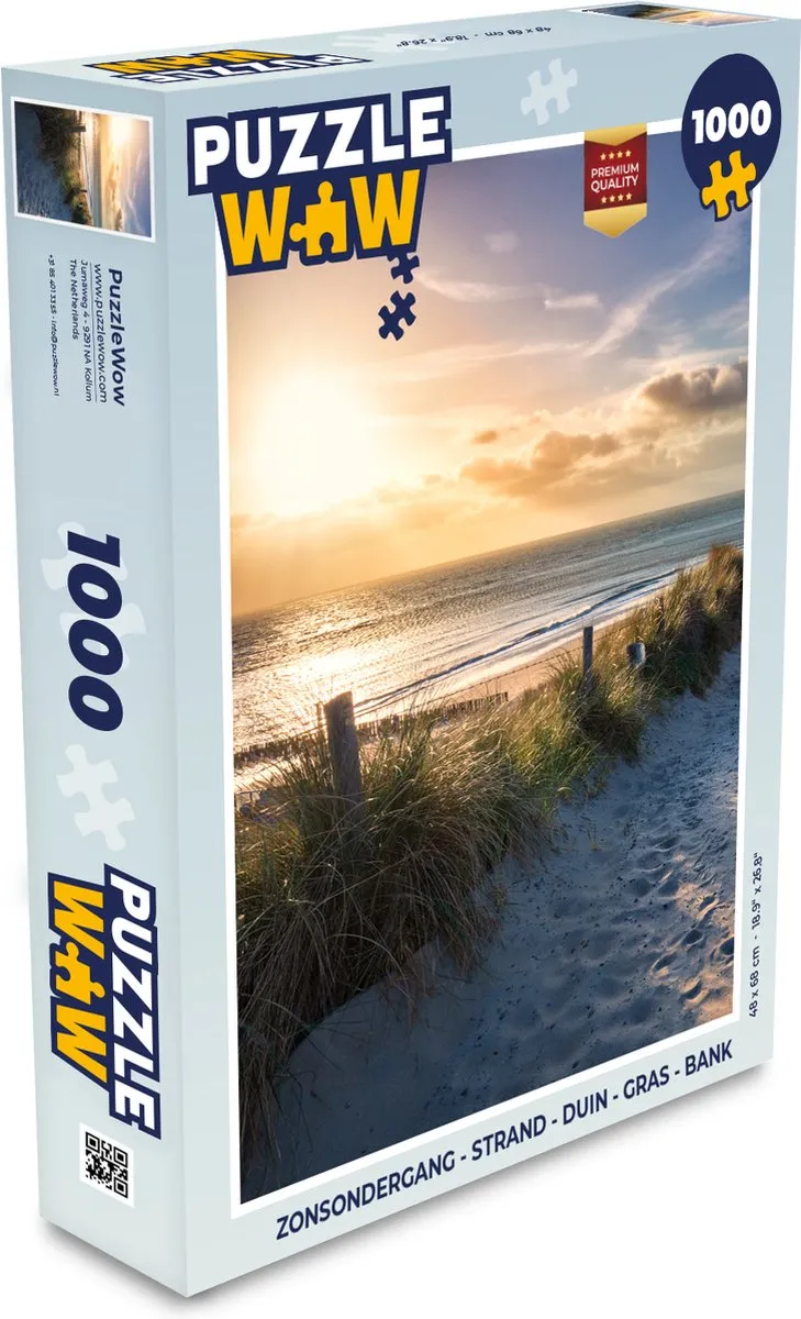 PuzzleWow Zonsondergang Legpuzzel 1000 Stuks - Multicolor