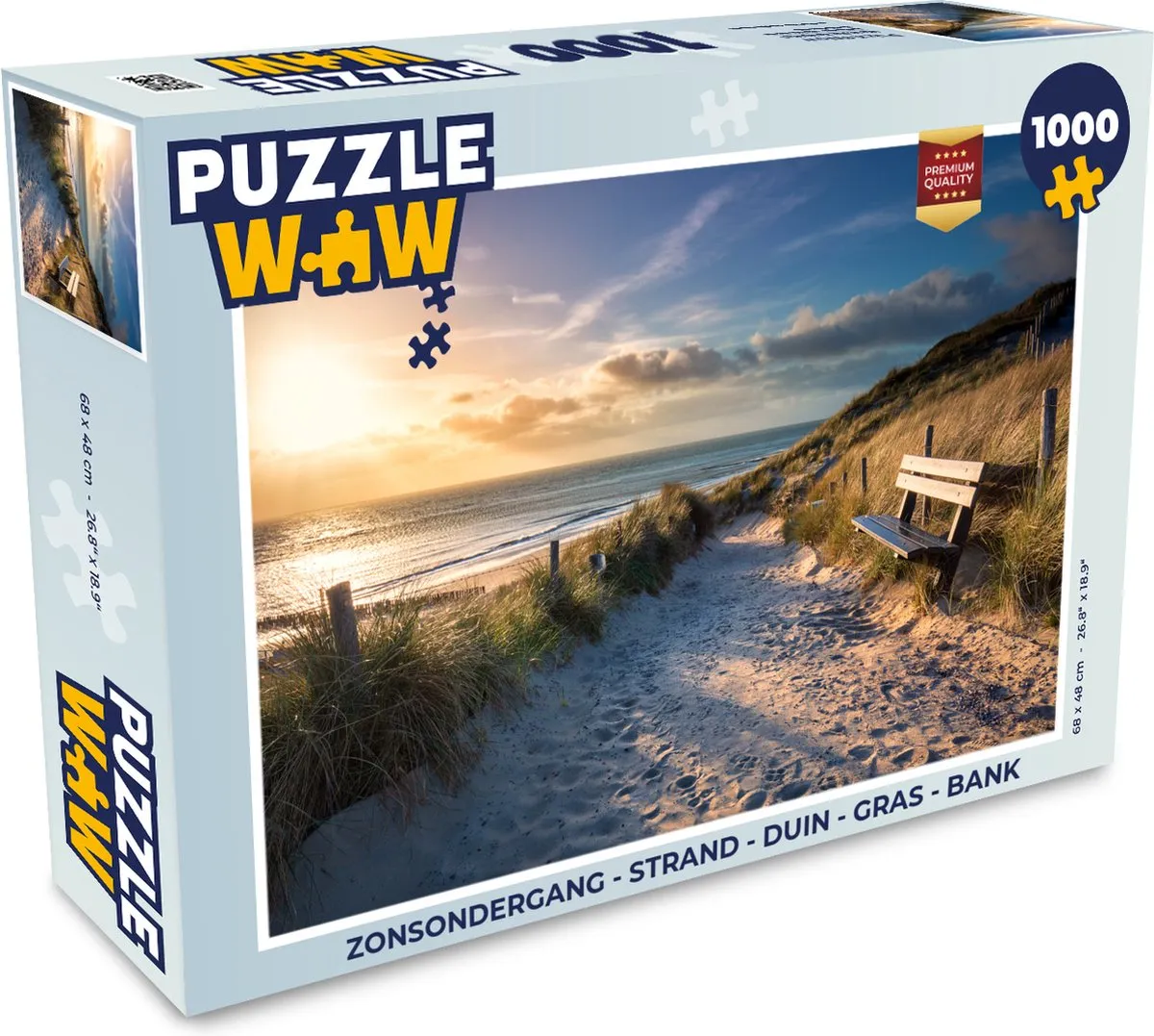 PuzzleWow Zonsondergang Legpuzzel 1000 Stuks - Multicolor