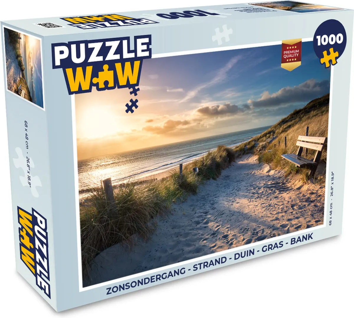 PuzzleWow Zonsondergang Legpuzzel 1000 Stuks - Multicolor
