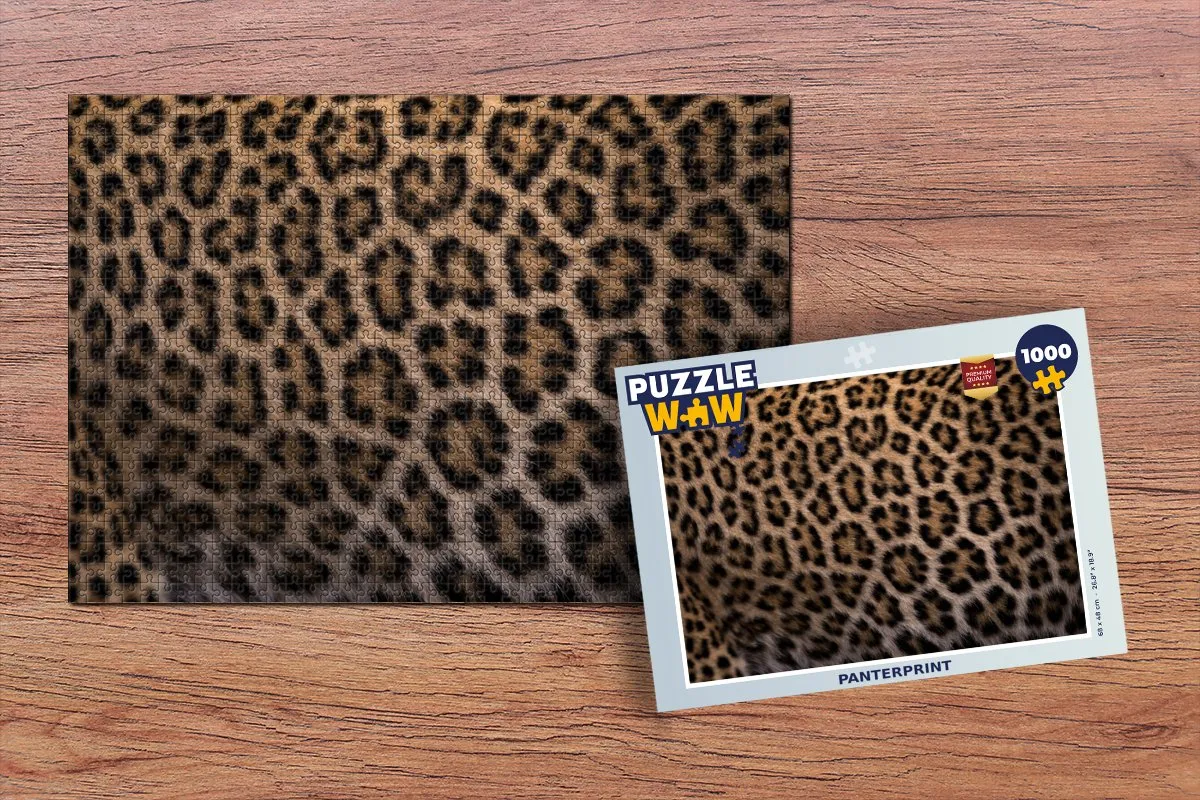 PuzzleWow Panterprint Legpuzzel 1000 Stuks - Multicolor