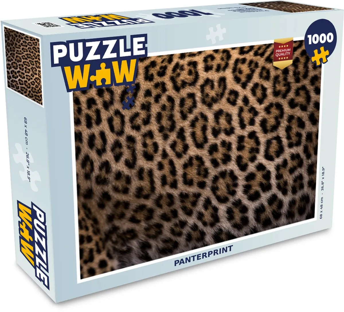 PuzzleWow Panterprint Legpuzzel 1000 Stuks - Multicolor