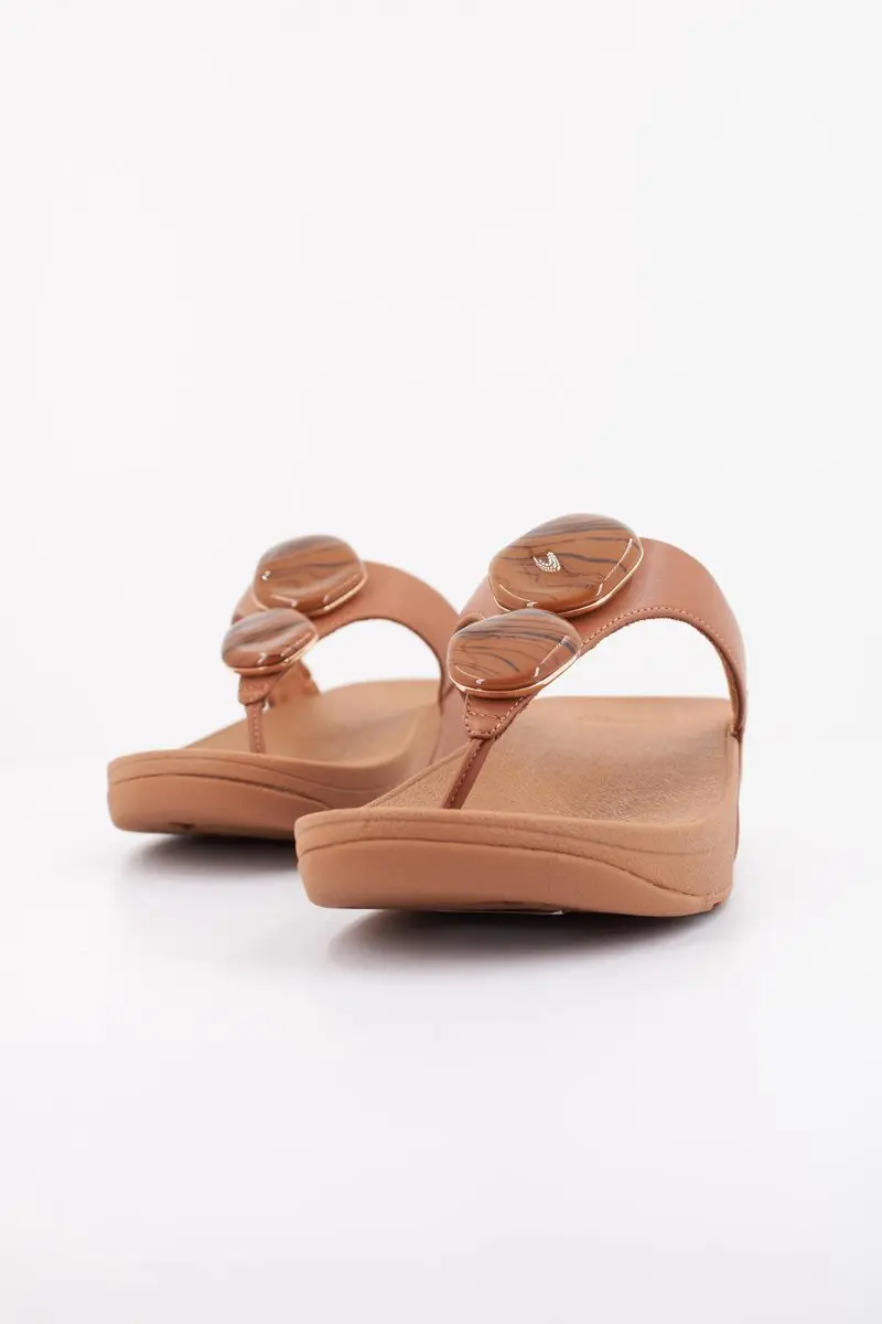 FitFlop Lulu Marbled Stone Toe-post Slippers - Dames 38