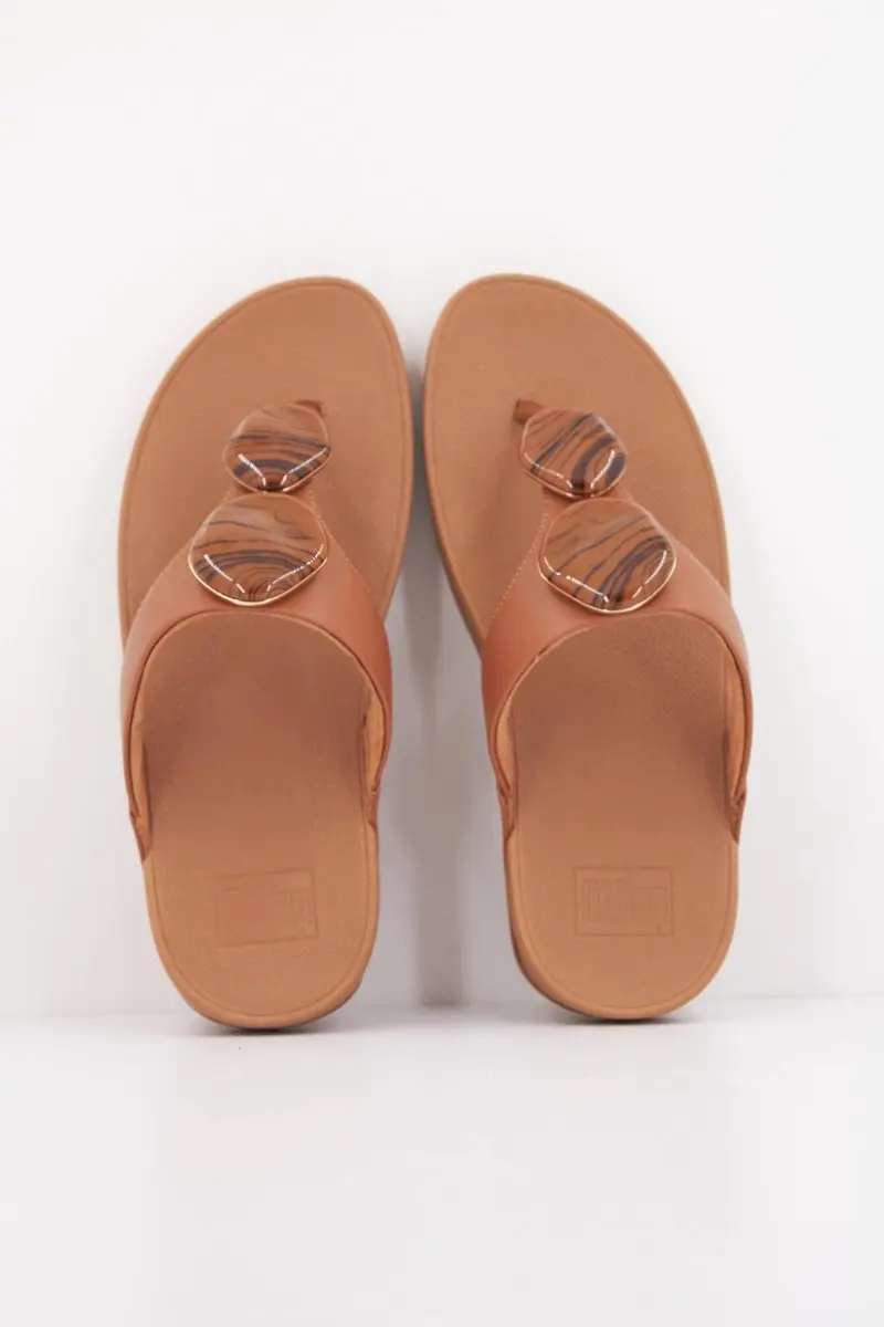FitFlop Lulu Marbled Stone Toe-post Slippers - Dames 38
