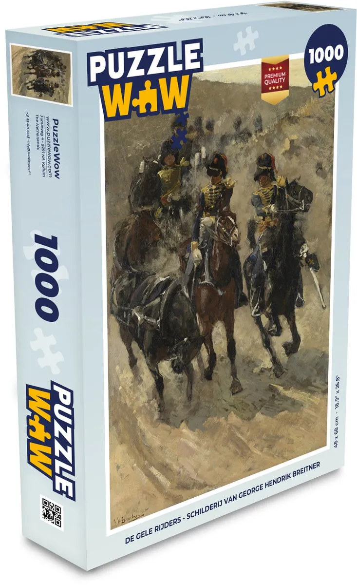 PuzzleWow De Gele Rijders Legpuzzel 1000 Stuks - Multicolor