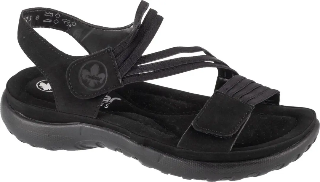 Rieker Sandals 64870, Vrouwen, Zwart, Sandalen, maat: 37